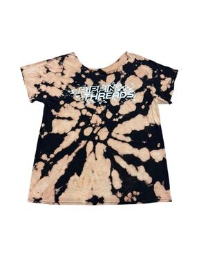 Women’s Ripping Threads T shirt S/s black/beige cotton bleached
